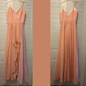 NWT light pink Maniju high low maxi dress small